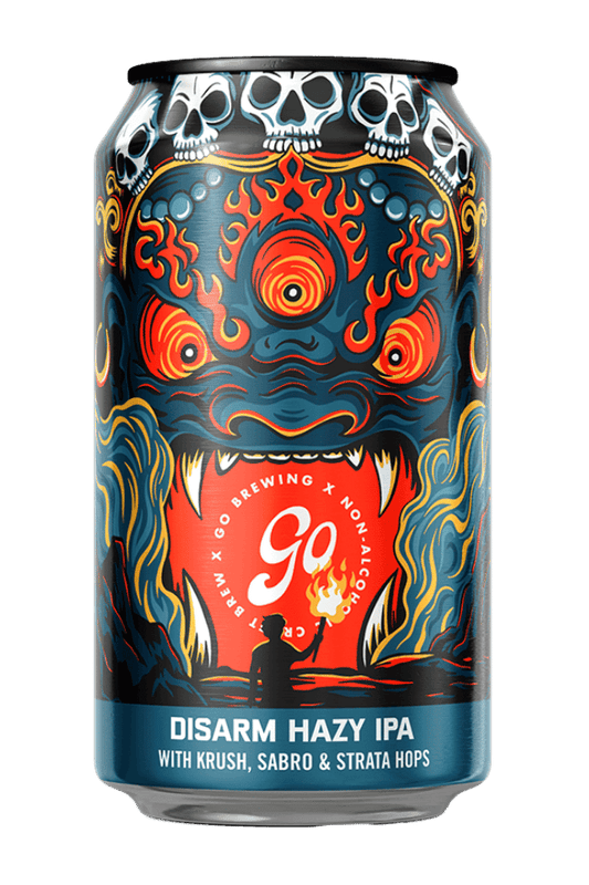 Go Brewing Packaged Beer Disarm Hazy IPA