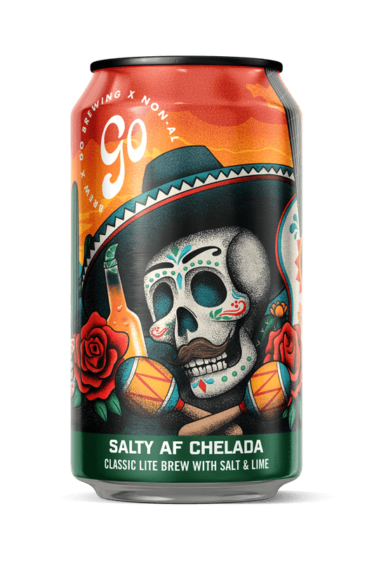 Go Brewing Packaged Beer 6-pack, 12 oz cans Salty Lime AF Chelada