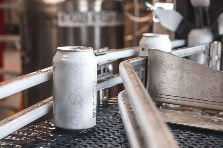 Go Brewing beta beers being canned
