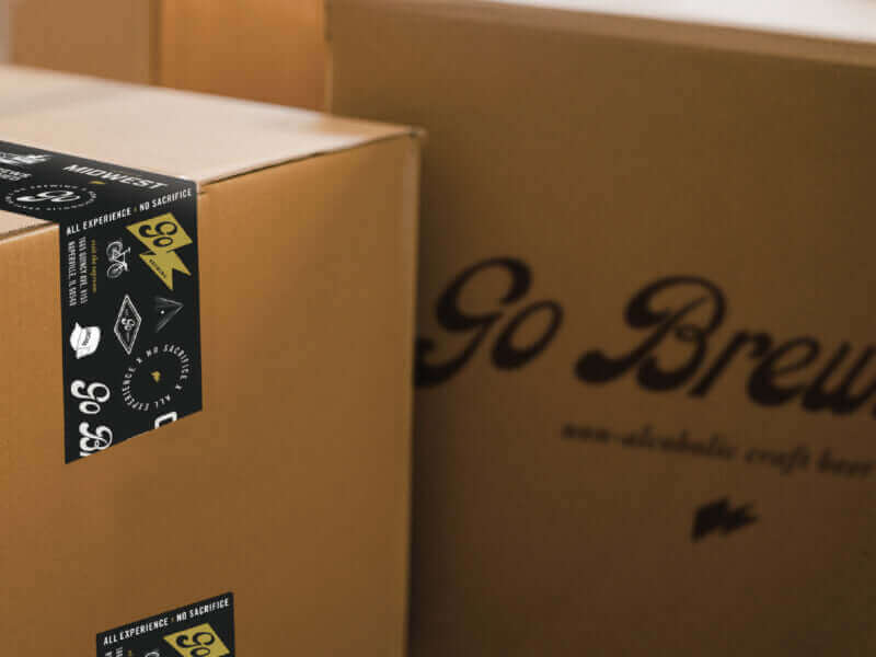 Go Brewing shipping boxes