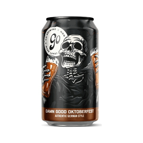 Go Brewing Packaged Beer 6-pack, 12 oz cans Damn Good Oktoberfest Non-alcoholic