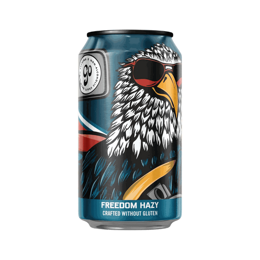 Go Brewing Packaged Beer 6-pack, 12 oz cans Freedom Hazy IPA – Non-Alcoholic, Gluten-Free