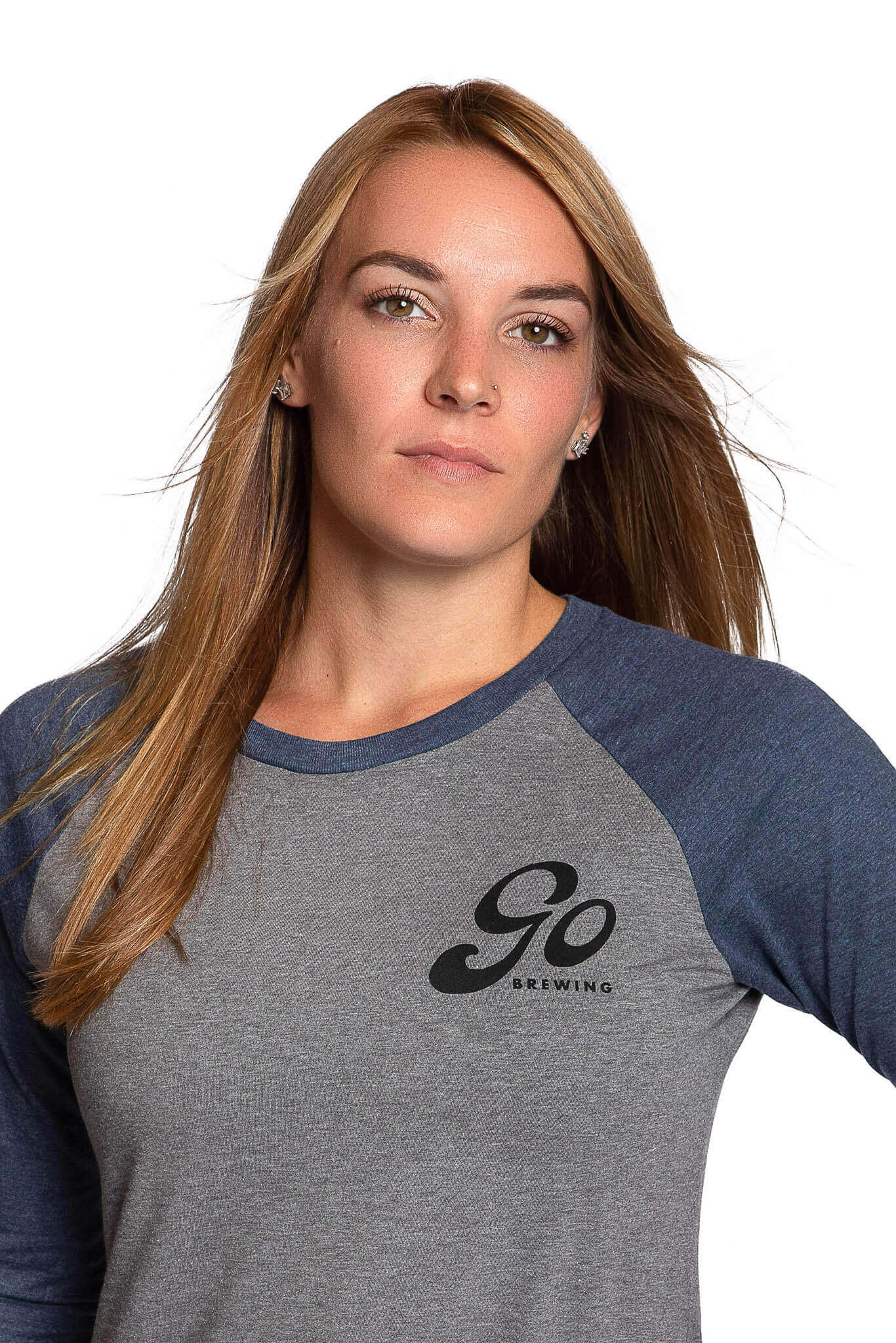 District Merch Go Lettermark Women's 3/4 T-Shirt