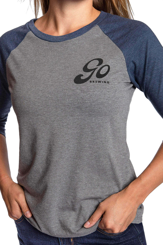 District Merch Go Lettermark Women's 3/4 T-Shirt