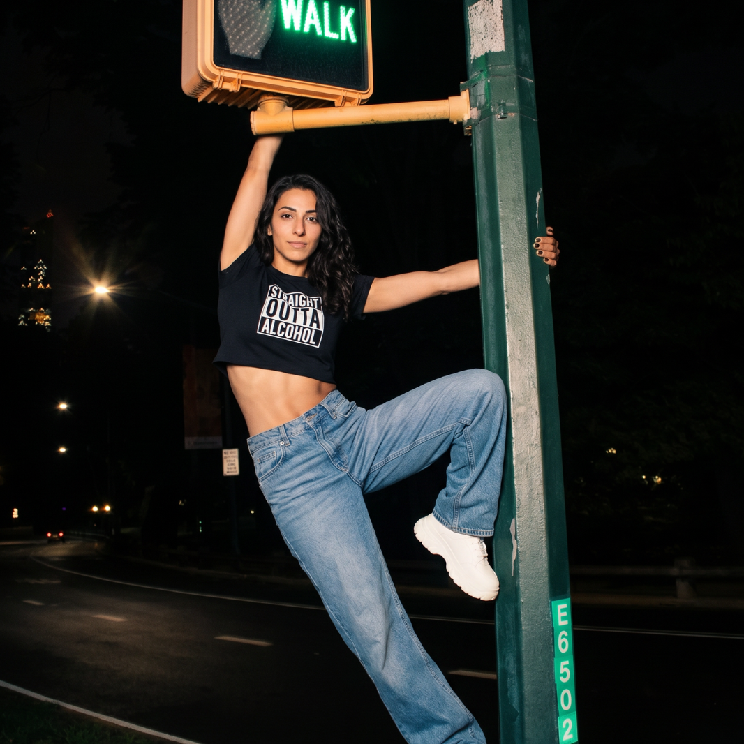District Merch Straight Outta Alcohol Cropped T-Shirt