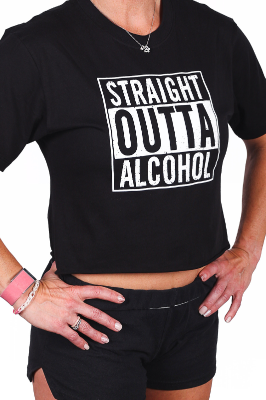 District Merch Straight Outta Alcohol Cropped T-Shirt