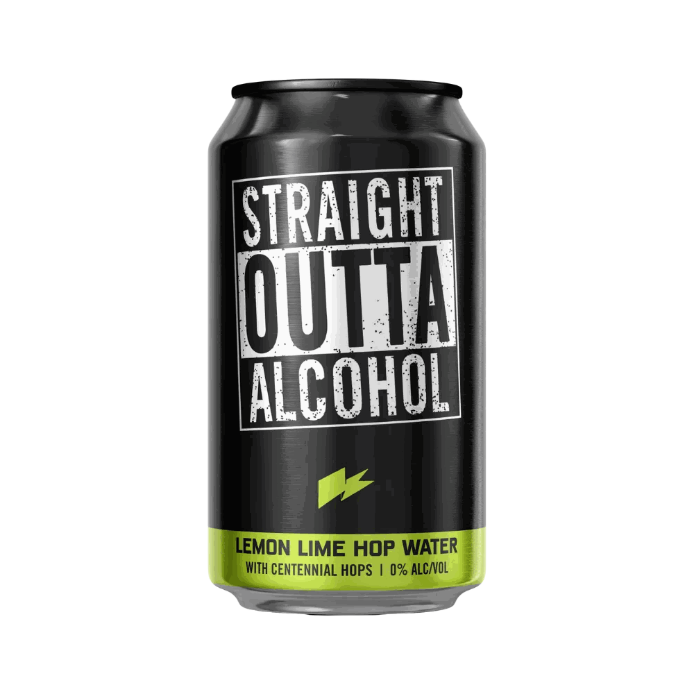 Straight Outta Alcohol Hop Water Lemon Lime – Zero Alcohol (0.0%)