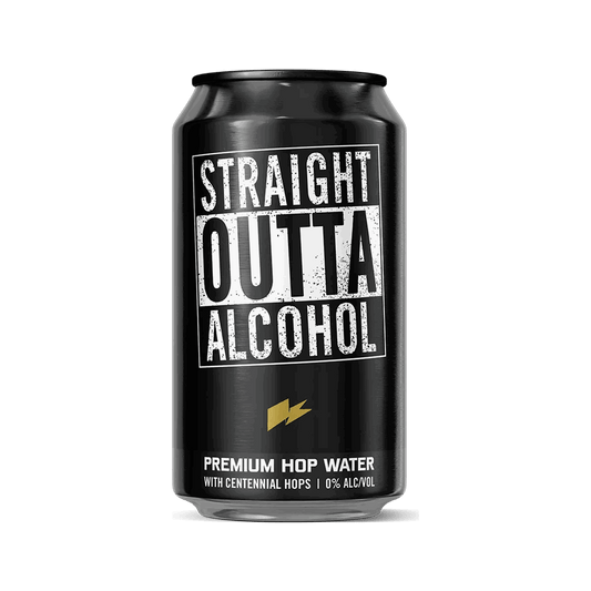 Go Brewing Packaged Beer 6-pack, 12 oz cans Straight Outta Alcohol Hop Water – Zero Alcohol (0.0%)