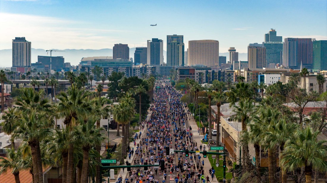 Thousands of runners at Diplo's Run Club Phoenix
