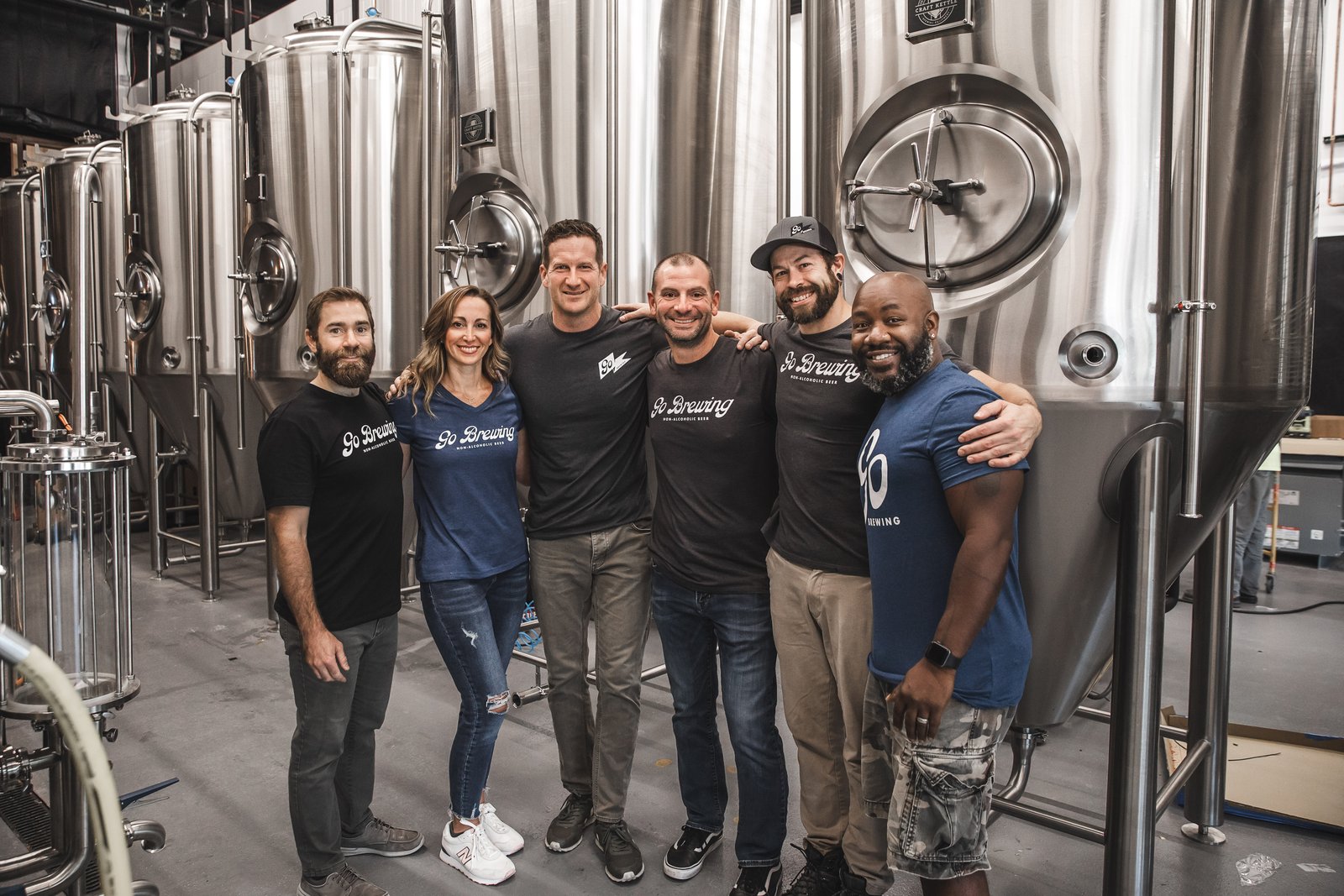 The team in the brewhouse